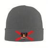 Spanish Burgundy Cross Knitted Hat Beanies Autumn Winter Hats Warm Hip-hop Ski Cross of Saint Andrew Caps Men Women