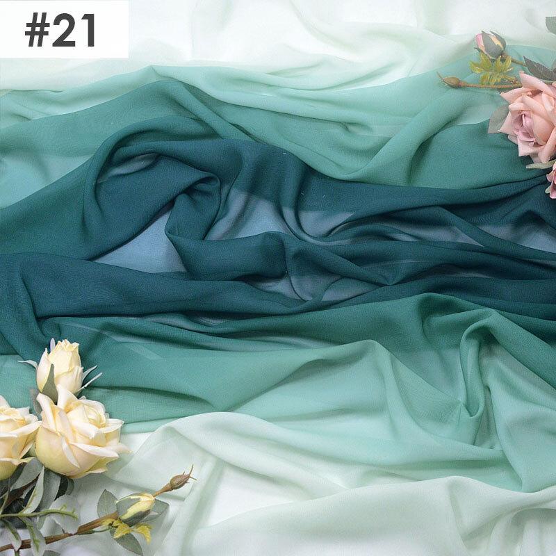 Gradient Color Rainbow Chiffon Fabric Scarf Sewing Craft DIY Ancient Style Hanfu Dress Stage Costume Decor Clothing Supplies