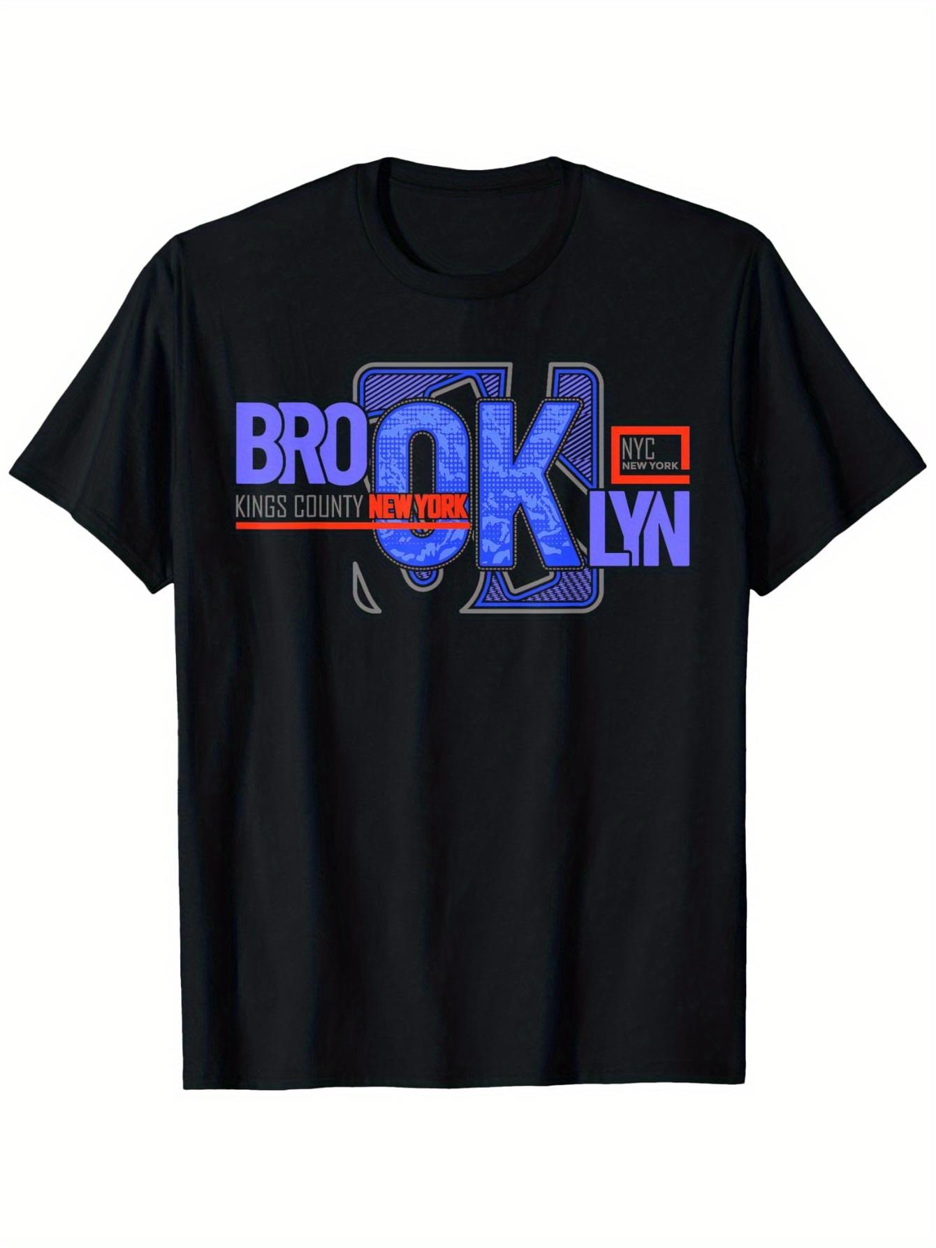 Brooklyn Borough Graphic T-shirt - Vintage New York City Design with NYC Logo S