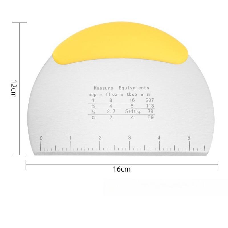 Cutting Blade Stainless Steel with Scale Flour Scraper Cream Scraper Pancake Baking Tool Household Items