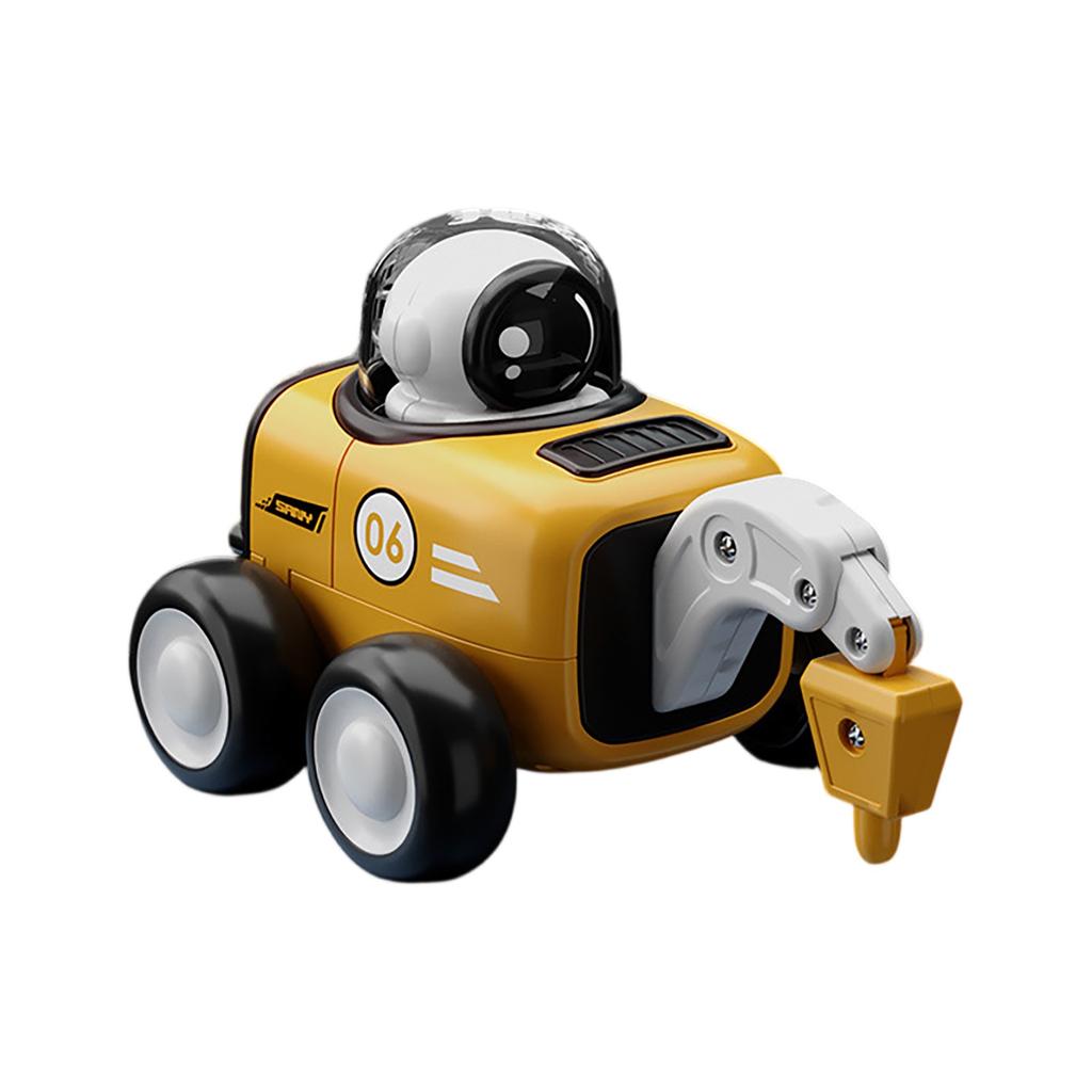 Press The Whistle Astronaut Car Engineering Vehicle Excavator Bulldozer Toy Car