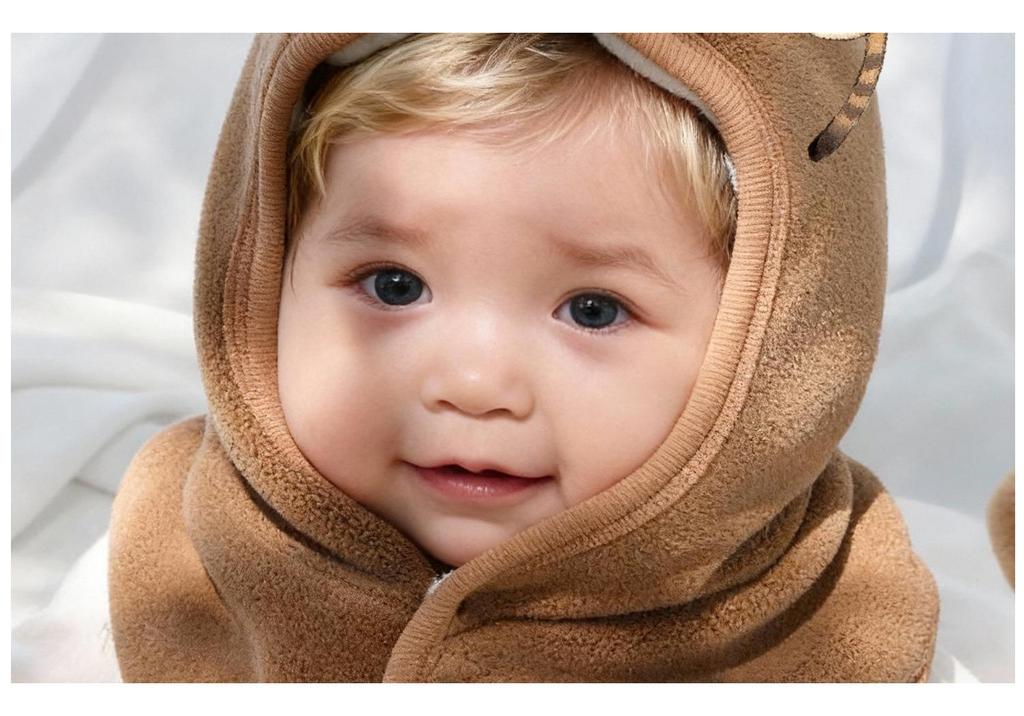 Cozy Hooded Scarf Hat for Infants & Toddlers - Cute & Warm for Autumn/Winter