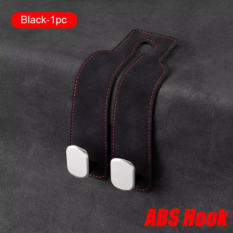 

SEAMETAL Car Headrest Dual Hooks Hanger Luxury Suede Seat Back Organizer Holder Clips 20kg Load-Bearing Hooks Car Accessories