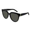 Logo Detail Oval Sunglasses Women Sunglasses Black SLM28