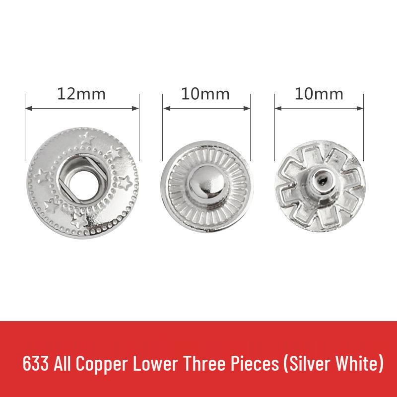 Metal Snap Buttons for Clothing: No-Sew Hidden Snap Accessories for Jackets, Studs, and Mother-Child Buttons.