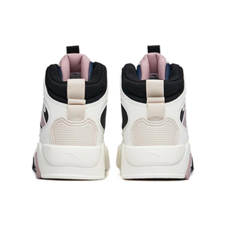 New Anta Flame 3.0 Warm And Wear Resistant High Top Skateboard Shoes Women's White Black Purple 122248088-8