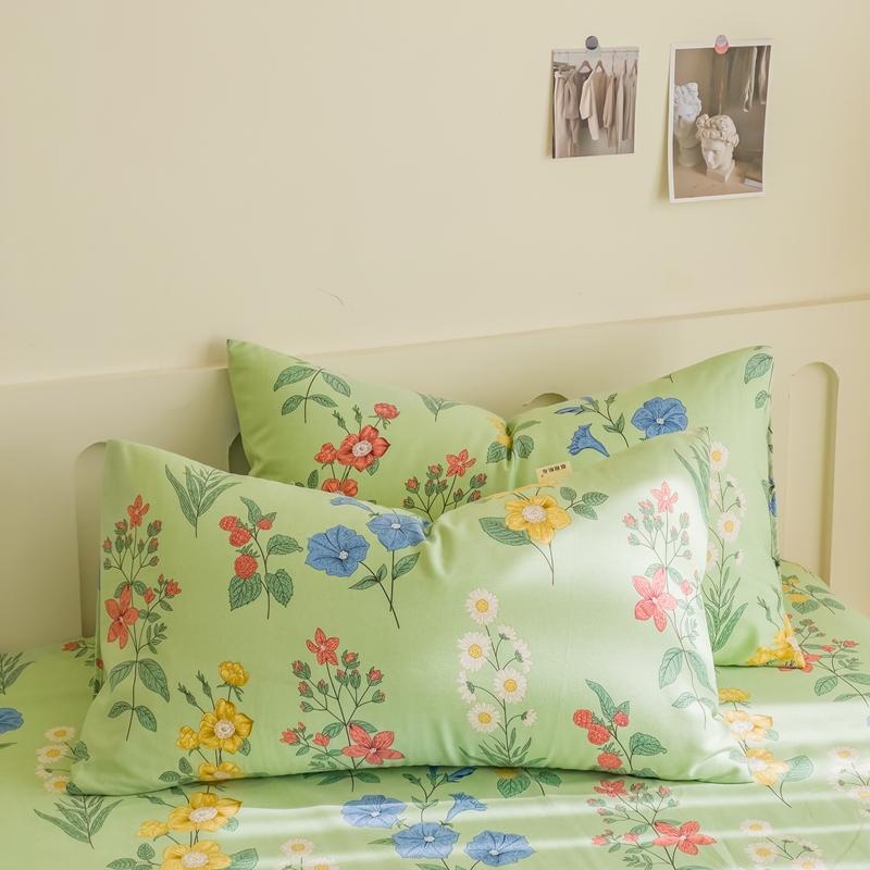 Cotton Thickened Pillowcase 48cm*74cm 2 Piece Beauty Floral Printing Pillow Case Cover For Bedroom