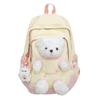 Schoolbag Cute Cartoon Casual School Bag Plush Doll Backpack Girls Junior High School High School Student Travel Backpack