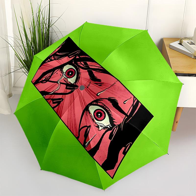 1pc Eyes Emotion Automatic Open/Close Umbrella, Portable Folding Umbrella, Compact Travel Umbrella For124