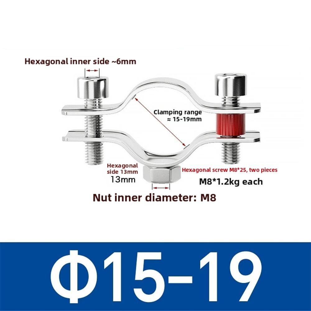 1Pcs 304 Stainless Steel Stainless Steel Pipe Bracket OD 8-325mm Pipe Clamp  for Water Pipe