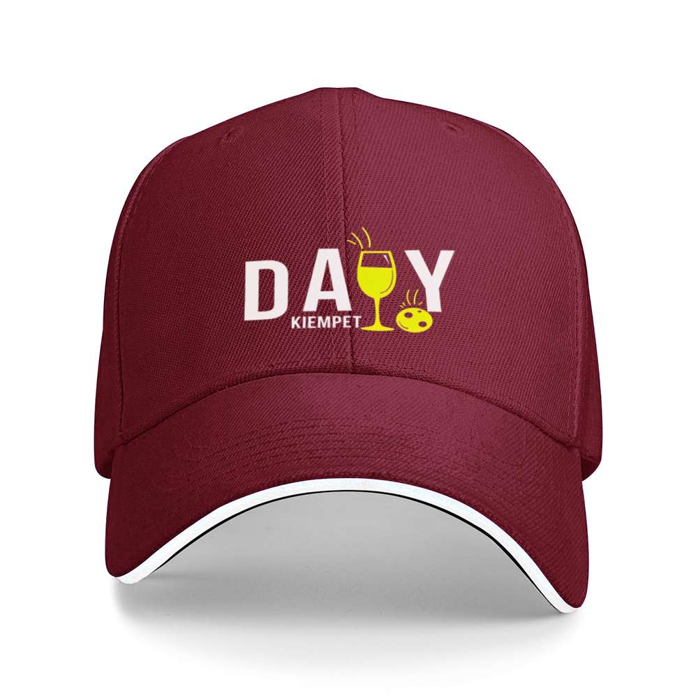 

DAY Drinking Wine Glass Print Baseball Cap Casual Polyester Adjustable Unisex Adult One Size