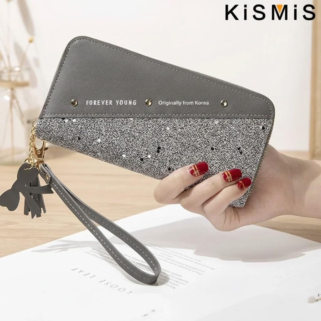 Fashion Women's PU Leather Long Wallets Sequins Patchwork Glitter Coin Purse Gifts for Girls Wholesale