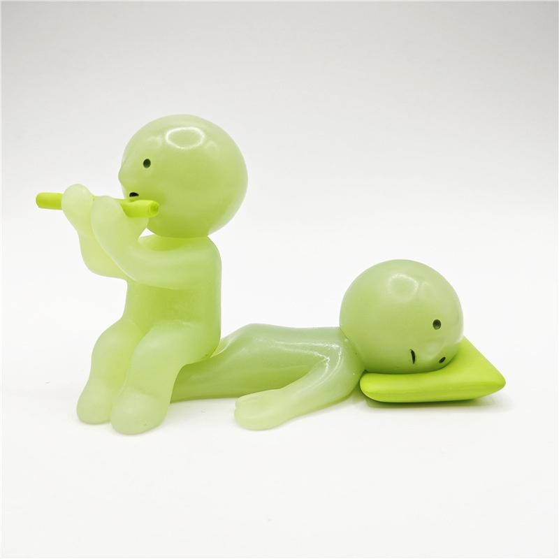 Oppgradert Versjon 6 Deler Smiski Life Series Lysende Dukke Blindboks Hjørnedekorasjon Skrivebordsmodell Juleleke Overraskelsesgave