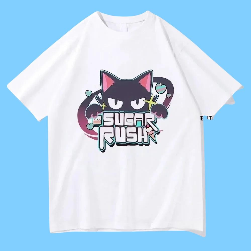 Blue Anime Archive T Shirts Sugar Rush Funny Men/Women Clothing Unisex Streetwear Manga Cosplay Clothes Cartoon Graphic T-Shirts