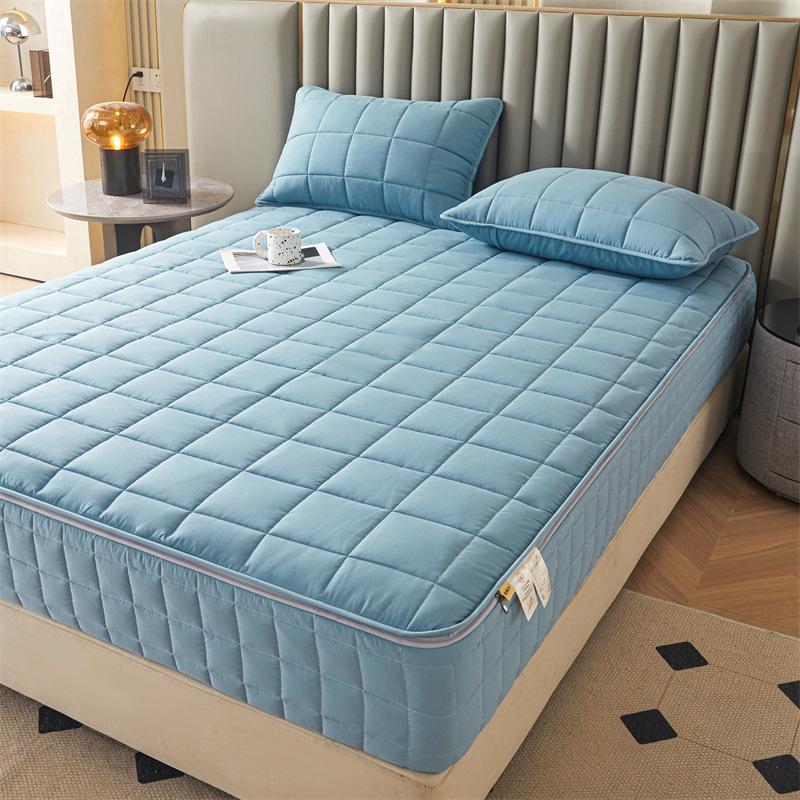 Brushed Cotton Soybean Quilted Fitted Mattress Protector – Six-Sided, 360° Coverage