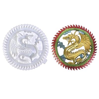 Semi-stereoscopic Dragon Mold Wall Ornaments Pendant Desktop Decoration Silicone Mold Epoxy Crafting Molds DIY Craft