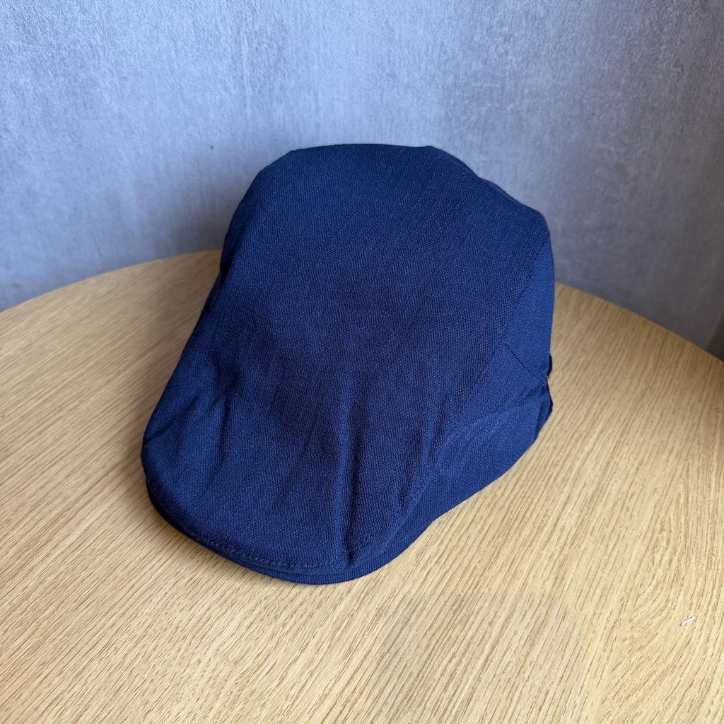 

Pure Color Newsboy Cap For Men Women Summer Sun Protection Vintage Style Polyester Темно-синій
