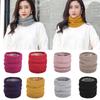 Winter Scarf For Women Children Baby Warm Cotton Brushed Knit Neck Warmer Circle Ski Climbing Scarf Neck Scarves Men