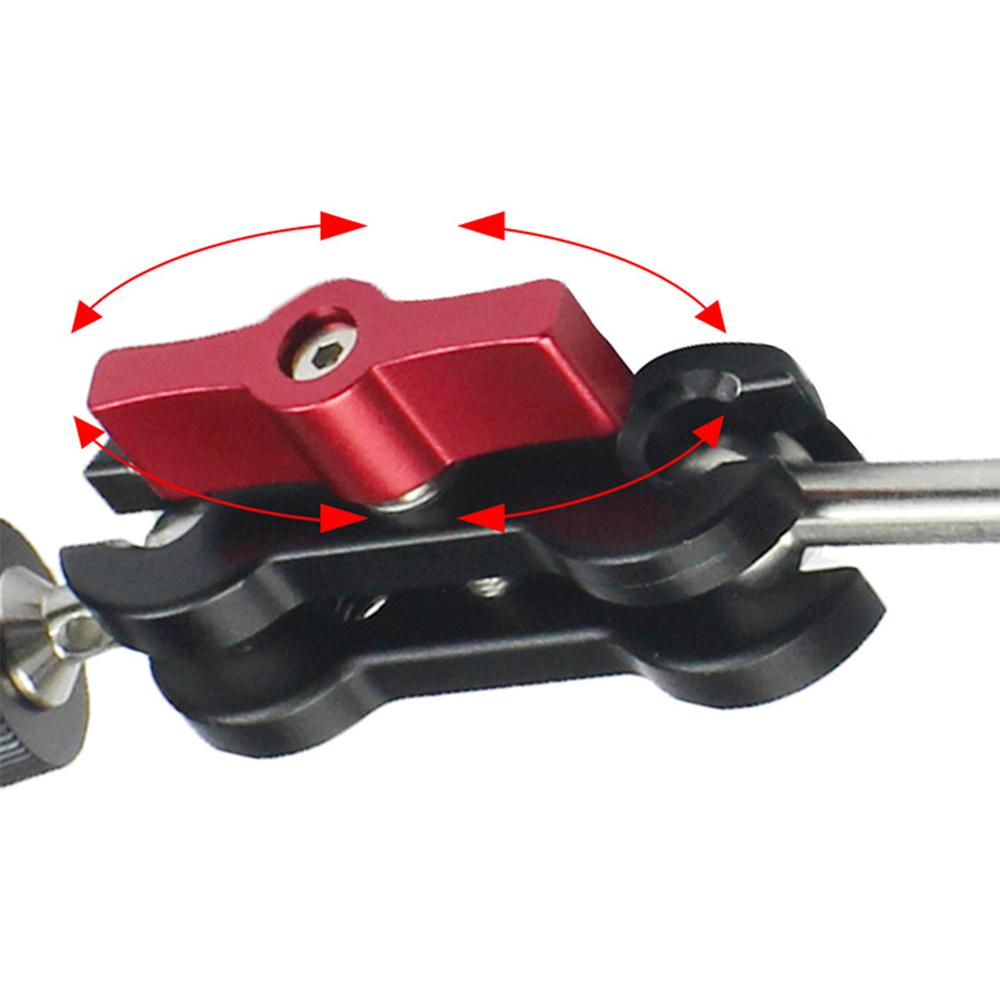 Brand New Articulating Magic Arm Dual Ballhead 1/4" Screw for DSLR Camera DV Monitor LED Video Light Tripod Live Hotshoe Bracket