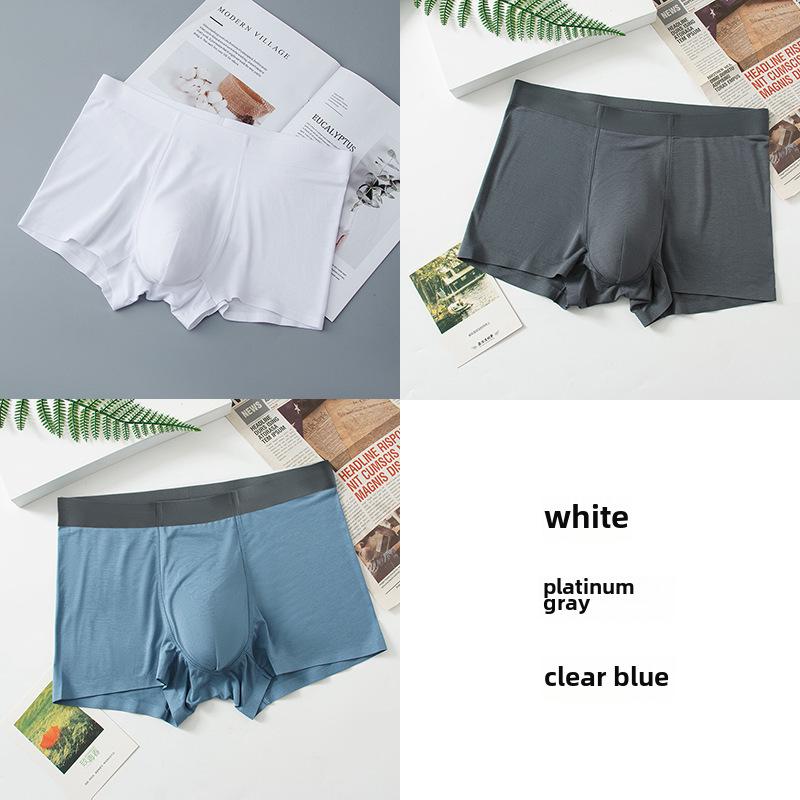 Pánské modální bezešvé bílé boxerky, antibakteriální a prodyšné, mládežnický styl, balení 60 kusů