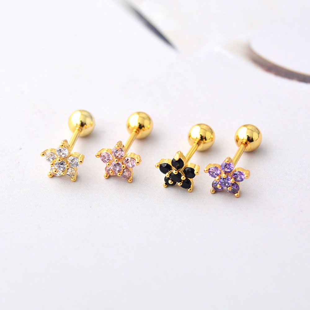Flowers Earpiercing Cartilage Tragus Earrings Cartilage Earrings Ear Studs Stud Earrings