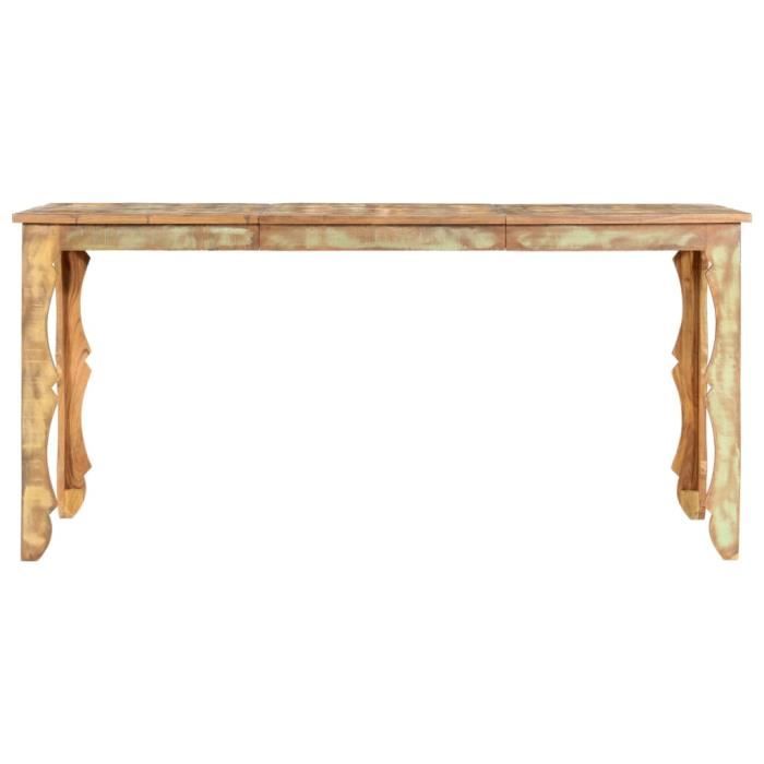 VidaXL Table de salle à manger 160x80x76cm Bois de récupération massif