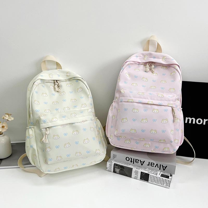 New 2025 Summer Large Capacity Double Shoulder Cute Class Schoolbag Small Fresh Girl Casual Backpack Light Wholesale