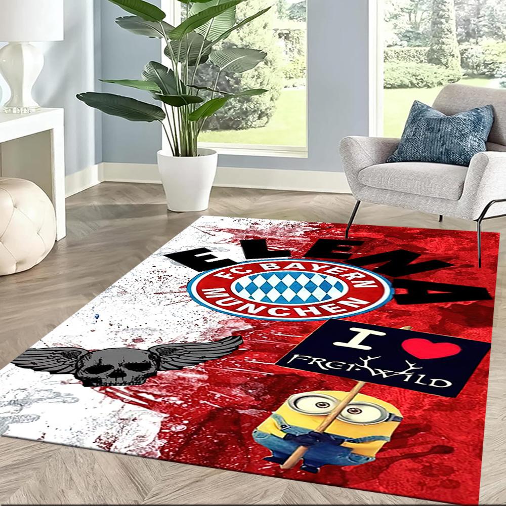 Fc Bayern Munich Uefa Champions League Themed Graphic Square rugs are a great choice for living rooms, bedrooms, home décor, and as gifts.