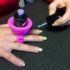 Bague support vernis à ongles - TPLO &amp; CO - Souple - Flexible - Silicone - Rose