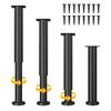 Signstek Adjustable Iron Table Legs, Desk Feet, Height Adjustable, for Low Tables, Dining Tables, Beds, Sofas, and Furniture, Set of 4, 25-42cm