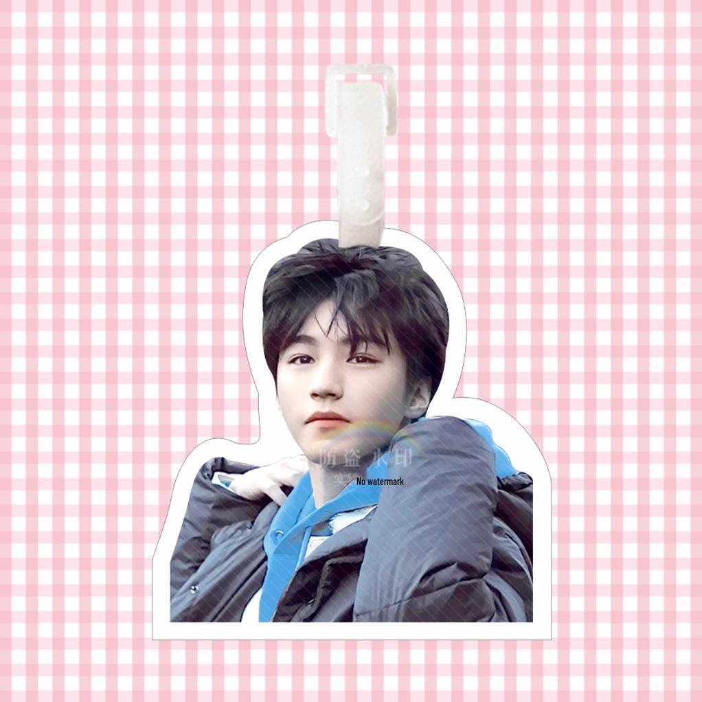 Wang Junkai Luggage Tag Backpack Pendant - Anti-Lost Key Chain and Travel Suitcase Ornament