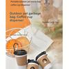 Doggy Coffee Cup Pet Waste Bag Distributor - Portable Dog Feces , with a Safety Lid, In Beige and Black Design,Outdoor Dog Walks