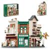 Moc Creativity Urban Building Street View Book Stand Decoration Assembly Diy Blocks Children'S Puzzle Toys Birthday Gift