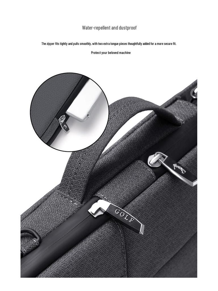Men's 14-inch Golf Laptop Bag: Lightweight, Shockproof Single Shoulder Backpack & Protective Sleeve