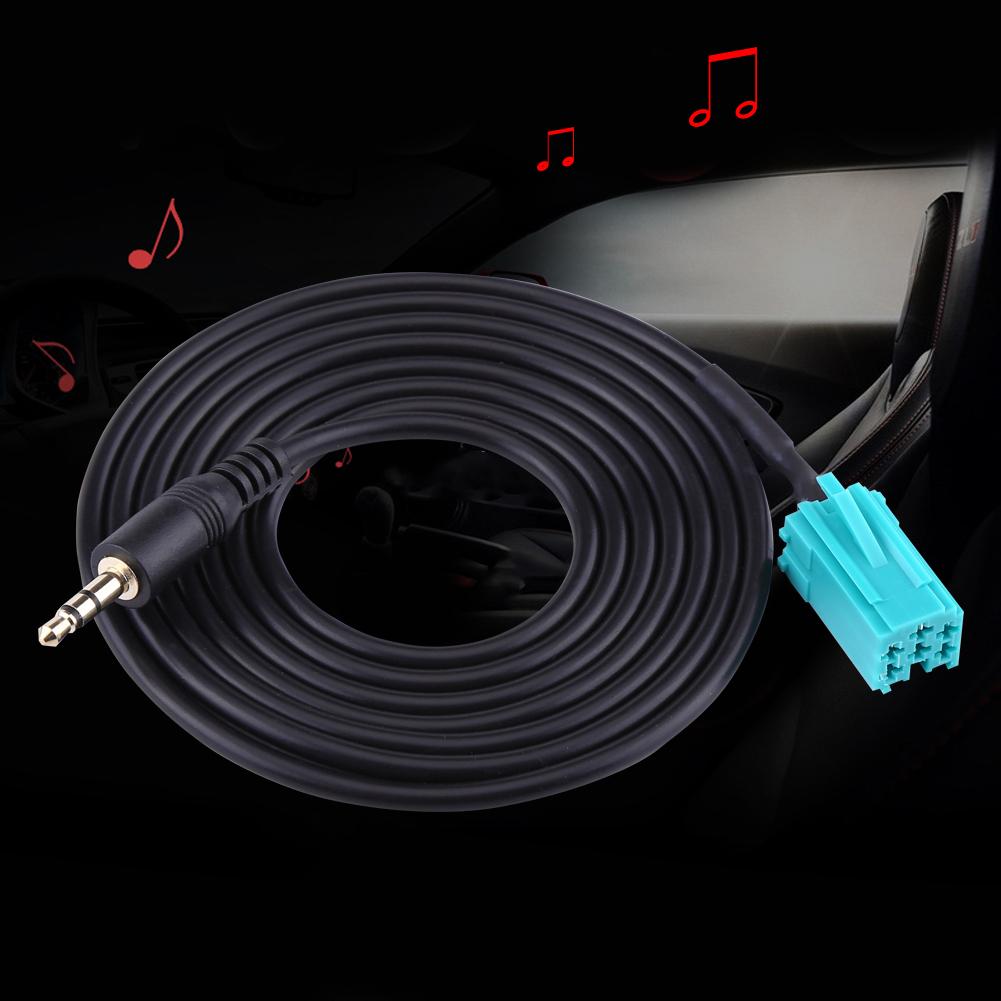 Car 6 Pin to 3.5mm Connector Auxiliary Cable For Renault Update List Automobile Data Line