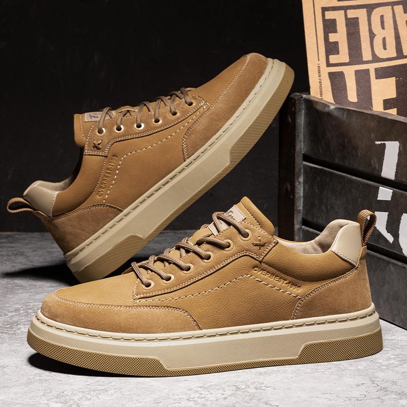 Men's Shoes Outdoor Casual Thick Soled Retro Workwear Board Low Cut Trendy