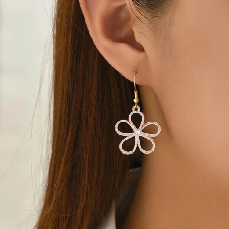 50 PCS Alloy Hollow Flower Charm Flower Pendant Hollow Flower for Jewelry Making