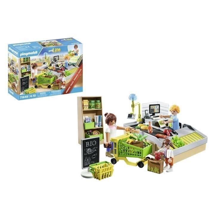 PLAYMOBIL 71648 Caisse De Paiement Supermarché, My Life Le Shopping, Promo Pack, 65 Pièces, Dès 4 Ans
