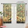 2pcs,2D Plane Printing Curtain Fabric Birdsong Blossom Polyester (without Rod) Room Decor Perfect for Living Room & Kitchen