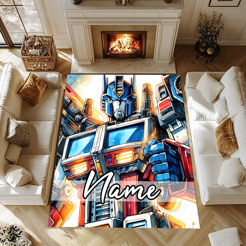 Transformers Fans (14) Customize your name rug, office chair cushion, home bedroom living room gift.