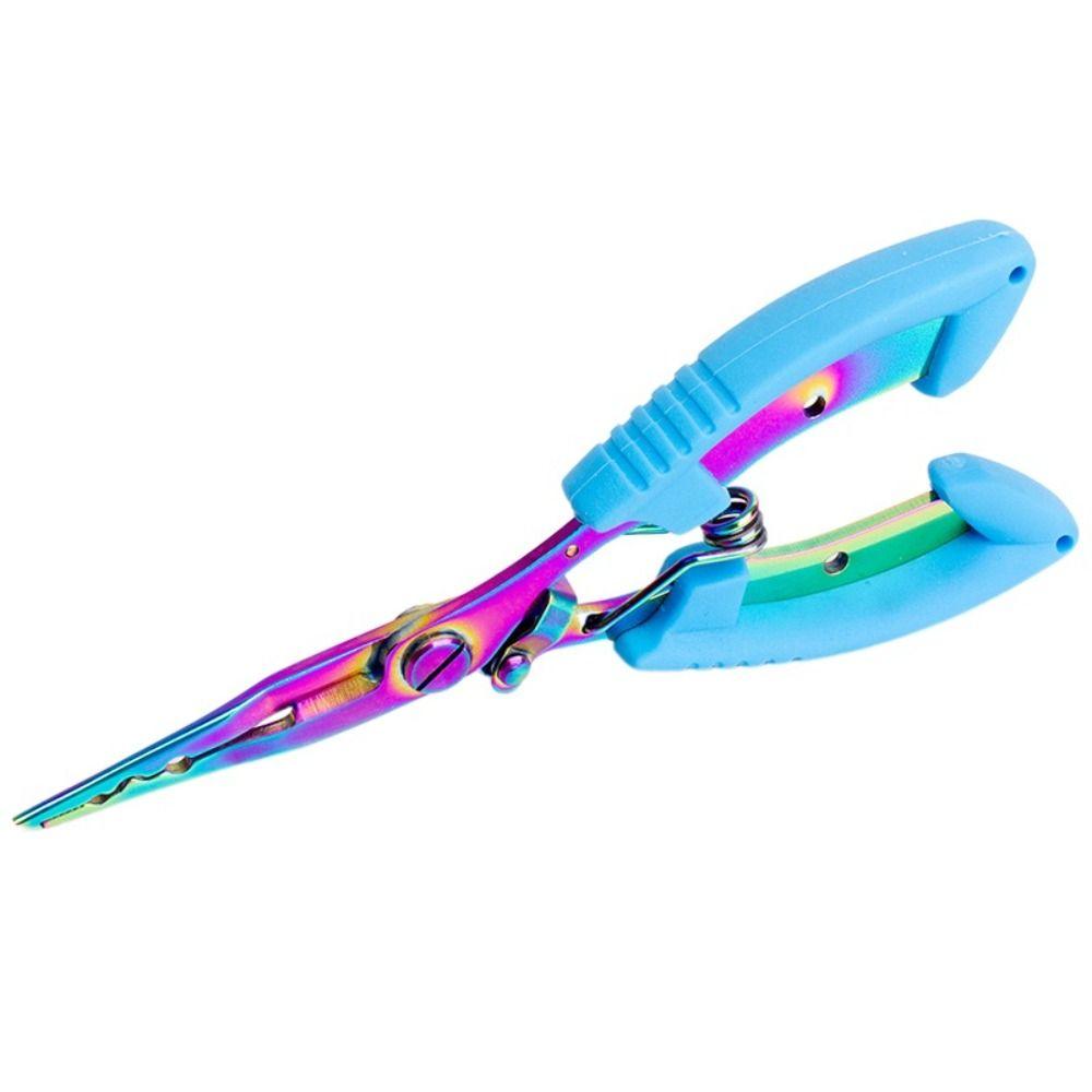 

Anti-slip Fishing Pliers Stainless Steel Luya Pliers Fishing Tied Hooks Pliers Outdoor Camping синий