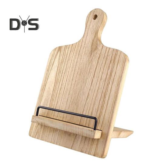 

Деревянный держатель для кулинарной книги, регулируемая подставка для книги рецептов на кухонном столе, прочный многофункциональный настольный держатель для телефона и планшета