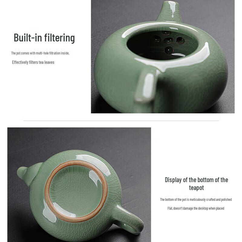 Paibei Ceramic Tea Set with 1 Pot and 4 Cups