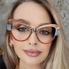 New in Cat Eye Optical Glasses Women Oversized Prescription Glasses Hyperopia Reading Glasses Anti Blue Light Computer Glasses