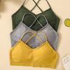 Reggiseno Sportivo Donna con Spalline Incrociate Reggiseno Sportivo Top Corto Yoga per Ombelico Top a Tubo Palestra Fitness Traspirante Bellezza Sexy Reggiseno Schiena