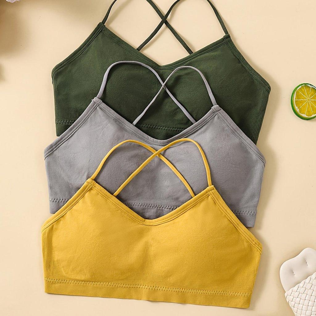 Reggiseno Sportivo Donna con Spalline Incrociate Reggiseno Sportivo Top Corto Yoga per Ombelico Top a Tubo Palestra Fitness Traspirante Bellezza Sexy Reggiseno Schiena