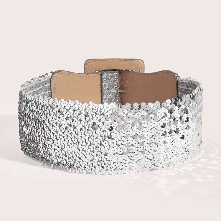 Waist Belt Chain Punk Glitter Buckle Underbust for Casual Costume Belt for Party