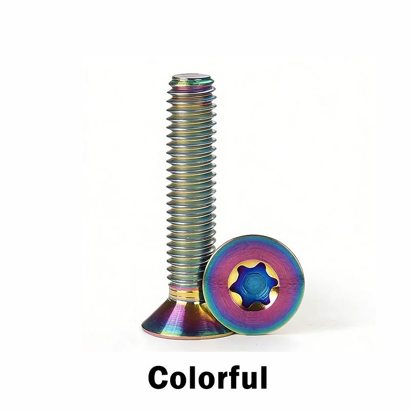 

1pcs TC4 Titanium Alloy Flat Countersunk Head Torx Screw M3 M4 M5 M6 for Electric Motorcycle Bicycle Modification Accessories M4x8mm