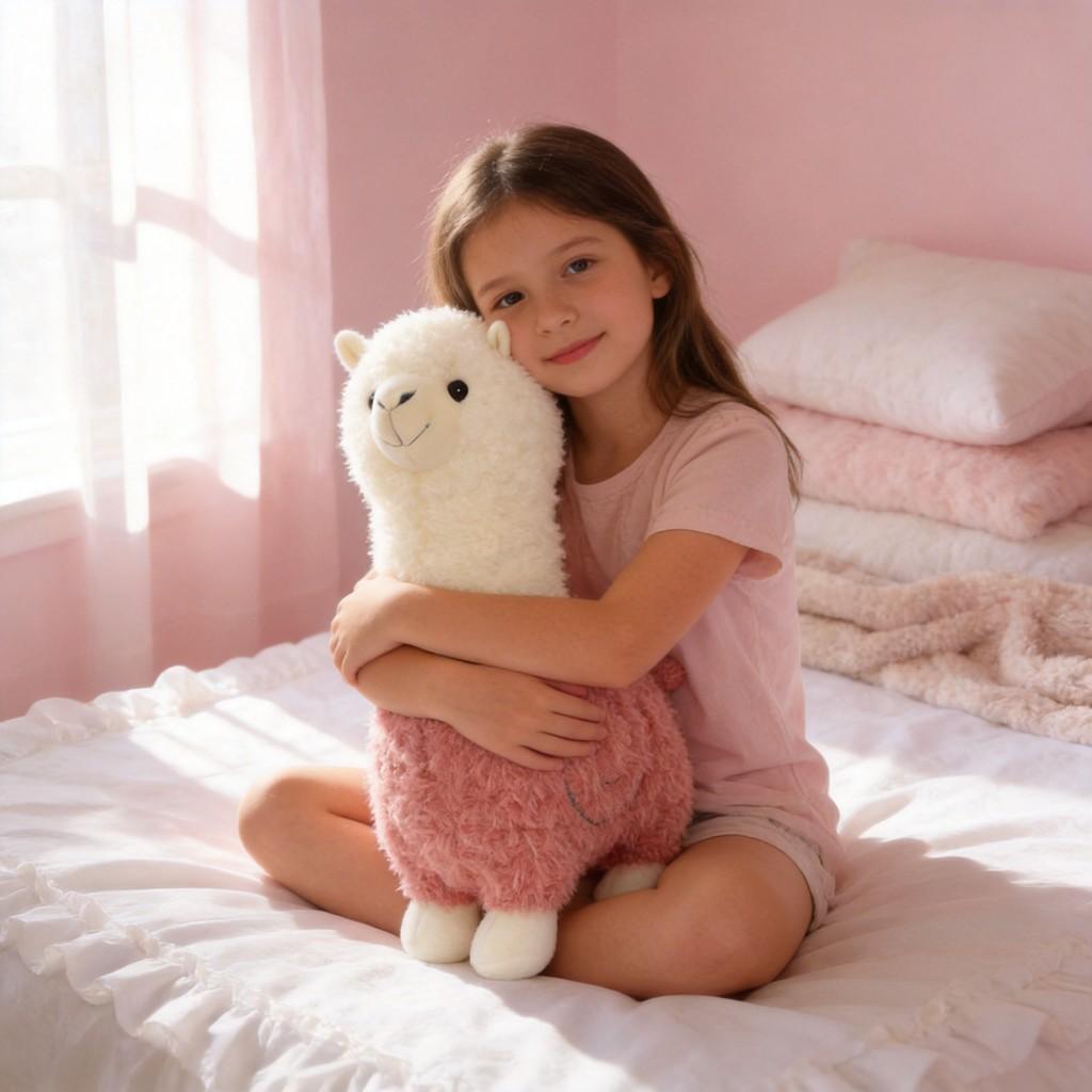 Plush Alpaca Toy With Pp Cotton Filling For Kids Gift And Bedroom Decor