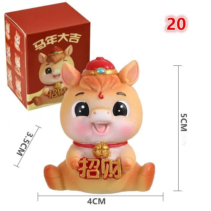 2026 Cute Year Of The Horse Ornament Horse Year Mascot Doll Zodiac Horse Diy Desktop Decoration Car Ornament Year Gift as the picture